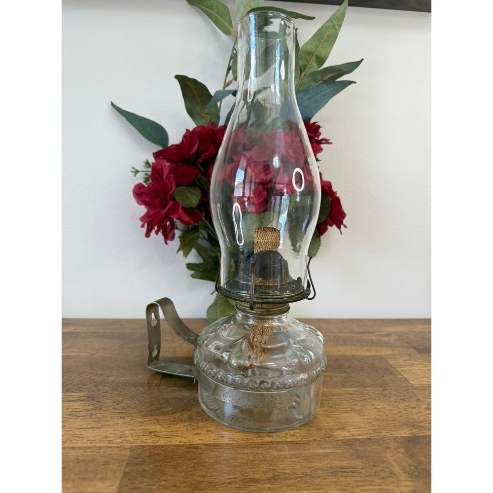 Antique Oil Lamp Eagle Burner P&A Dorset Wall Mount Victorian Farmhouse